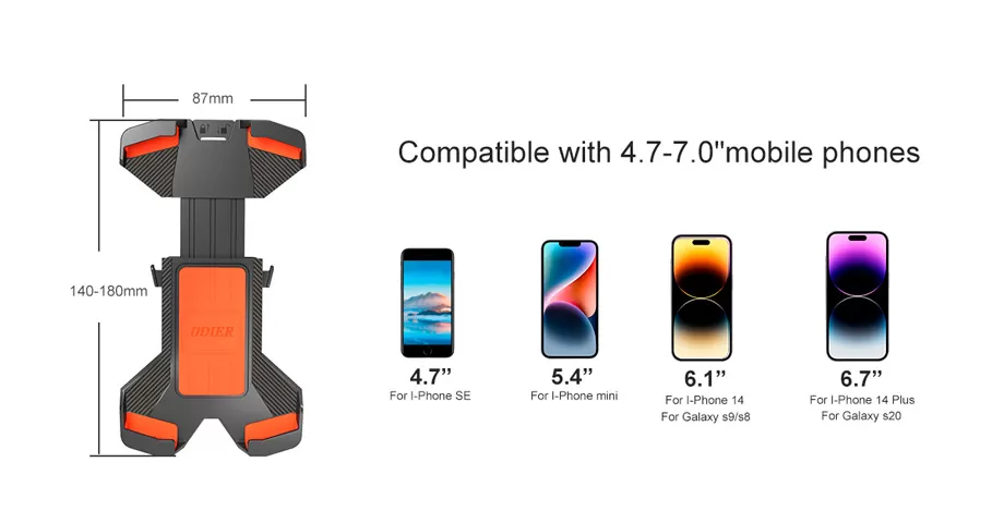 兼容4.7-7.0英寸手机